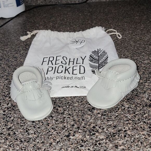 New Freshly Picked Slate Gray Soft Bottom Slip-on Moccasin Shoes Size 0 - Picture 7 of 9